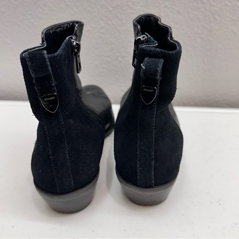 Coach Carmen Boots Size 6.5 B Black Leather Suede Low Heel - Picture 3 of 10